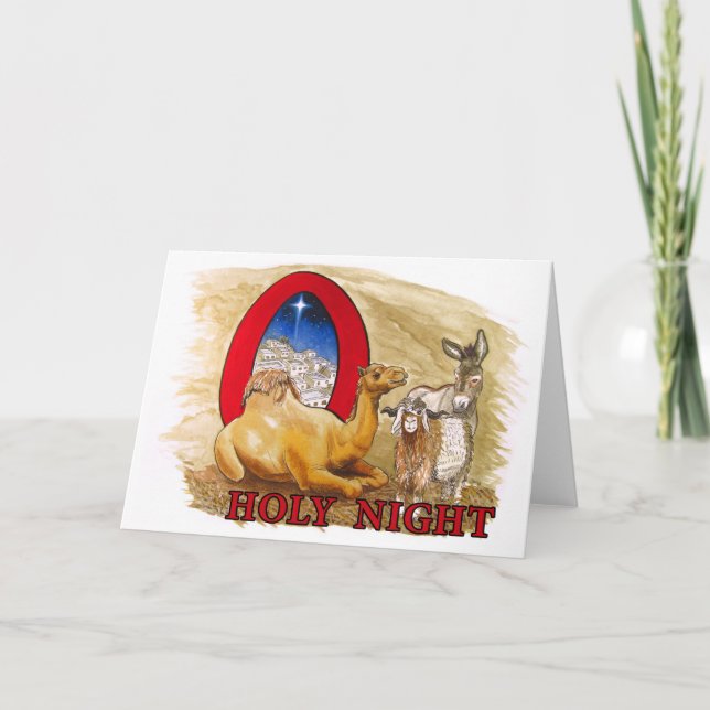 Cartes Pour Fêtes Annuelles O Holy Night blank (Devant)