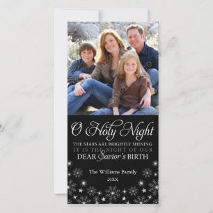 Cartes Pour Fêtes Annuelles O Nuit Sainte Religieuse Noël Noir