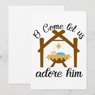 Cartes Pour Fêtes Annuelles Ô venez, adorons-Le