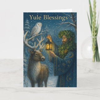 Cartes Pour Fêtes Annuelles Oak King Yule Card