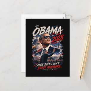 Cartes Pour Fêtes Annuelles Obama 2028 Puisque les règles n'existent plus