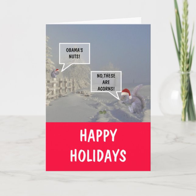 Cartes Pour Fêtes Annuelles Obama bonnes fêtes (Devant)