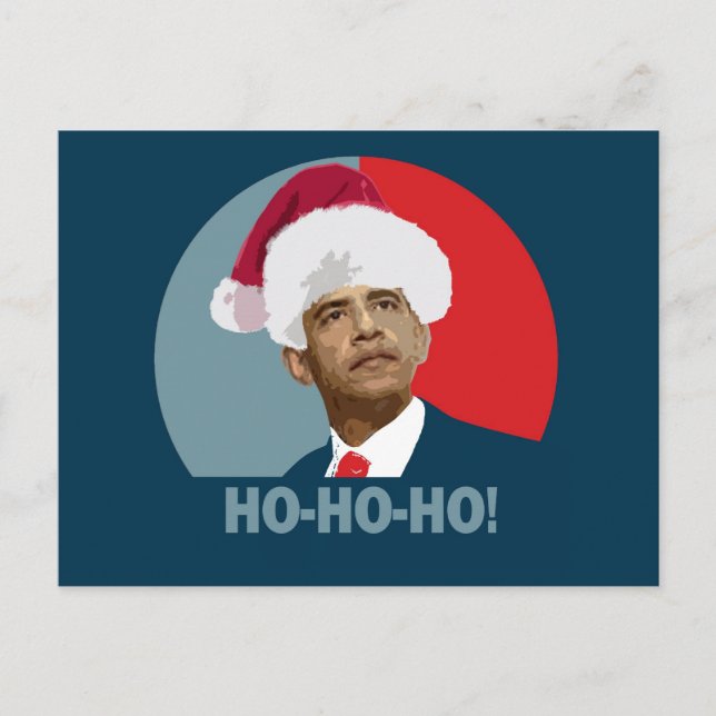 Cartes Pour Fêtes Annuelles Obama Christmas Ho Ho Ho (Devant)