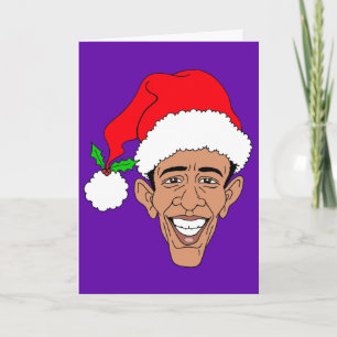 Cartes Pour Fêtes Annuelles Obama Claus