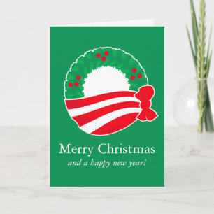 Cartes Pour Fêtes Annuelles Obama Holiday Wreath