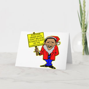 Cartes Pour Fêtes Annuelles Obama Scrooge No Santa Claus