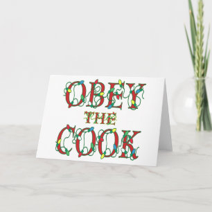 Cartes Pour Fêtes Annuelles Obey Cook dit les lumières des fêtes