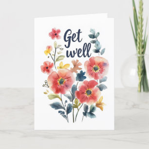 Cartes Pour Fêtes Annuelles Obtenez bien Watercolor Flower Poppies