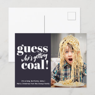 Cartes Pour Fêtes Annuelles Obtenir du charbon amusant photo Noël