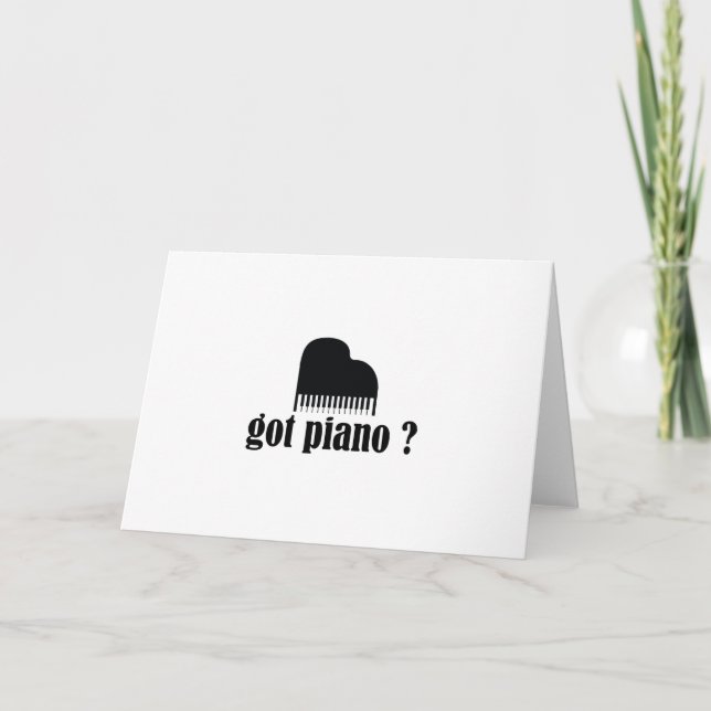 Cartes Pour Fêtes Annuelles Obtenu Piano Funny Piano Keys Cadeau (Devant)