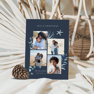 Cartes Pour Fêtes Annuelles Ocean Treasures 4 Photo Noël côtier