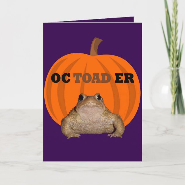 Cartes Pour Fêtes Annuelles Octoader Halloween Jeu de mots avec Toad Vacances  (Devant)