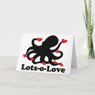 Cartes Pour Fêtes Annuelles Octopus a beaucoup d'amour