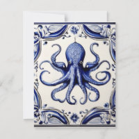 Octopus Bleu et Blanc Océan