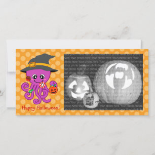 Cartes Pour Fêtes Annuelles Octopus d'Halloween