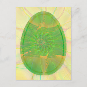 Cartes Pour Fêtes Annuelles Oeuf Abstrait coloré Ambre vert Jaune Or