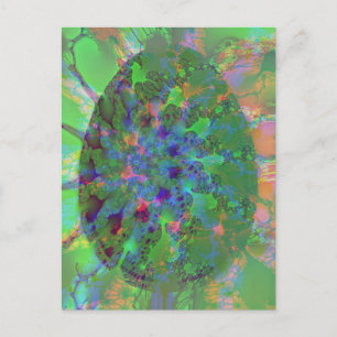 Cartes Pour Fêtes Annuelles Oeuf coloré Abstrait Élégant vert violet orange vi