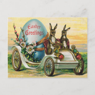 Cartes Pour Fêtes Annuelles Oeuf de lapin de Pâques Daisy