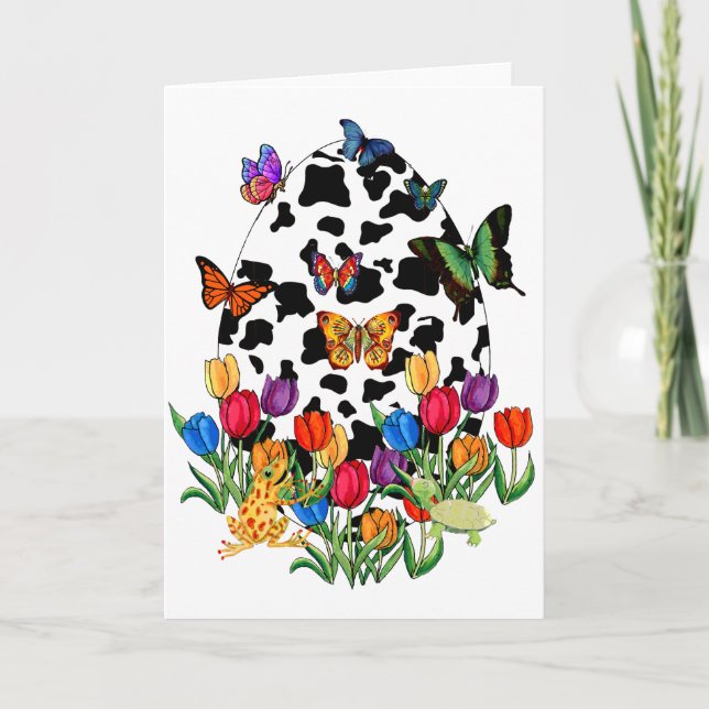 Cartes Pour Fêtes Annuelles Oeuf de Pâques (Devant)