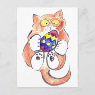 Cartes Pour Fêtes Annuelles Oeuf de Pâques capturé par Kitten