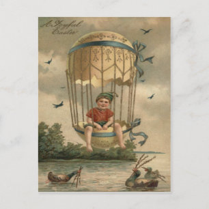 Cartes Pour Fêtes Annuelles Oeuf de Pâques de ballon aérien peint coloré Canar