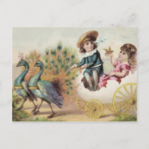 Cartes Pour Fêtes Annuelles Œuf de Pâques en forme d'autruche de l'époque vict