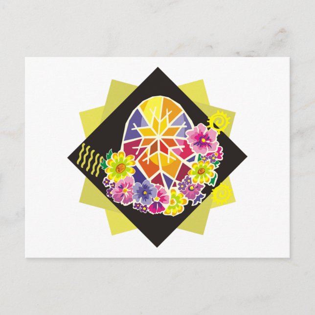 Cartes Pour Fêtes Annuelles oeuf de pâques peint en ukraine (20) (Devant)