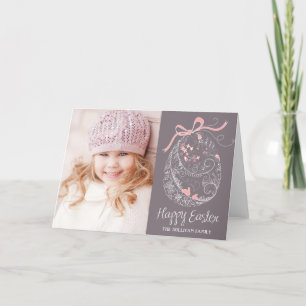 Cartes Pour Fêtes Annuelles Oeuf de Pâques   Purple Happy Pâques Photo