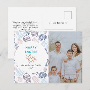 Cartes Pour Fêtes Annuelles Œufs Aquarelle Moderne Élégante Joyeuses Pâques Ph