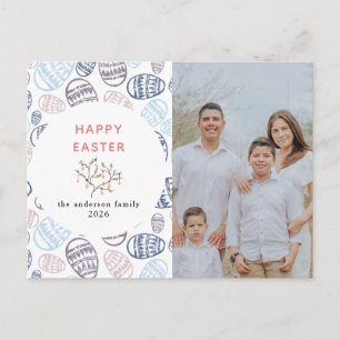 Cartes Pour Fêtes Annuelles Œufs aquarelle modernes élégants Joyeuses Pâques P