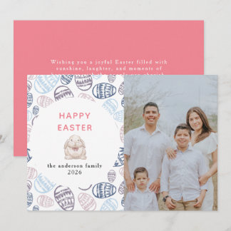 Cartes Pour Fêtes Annuelles Œufs aquarelle modernes élégants Joyeuses Pâques P