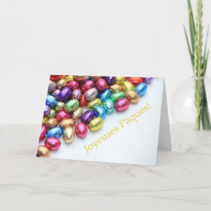 Cartes Pour Fêtes Annuelles oeufs au chocolat salut de pâques français