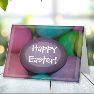 Cartes Pour Fêtes Annuelles Oeufs colorés Joyeux Pâques