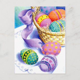 Cartes Pour Fêtes Annuelles Oeufs de couleur de Pâques