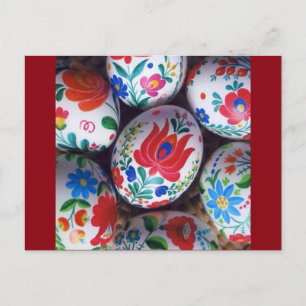 Cartes Pour Fêtes Annuelles Oeufs de Kalocsai de Hongrois de salutations de