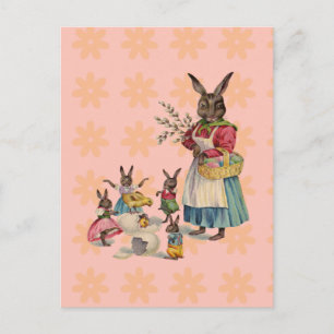 Cartes Pour Fêtes Annuelles Oeufs de lapin de Pâques