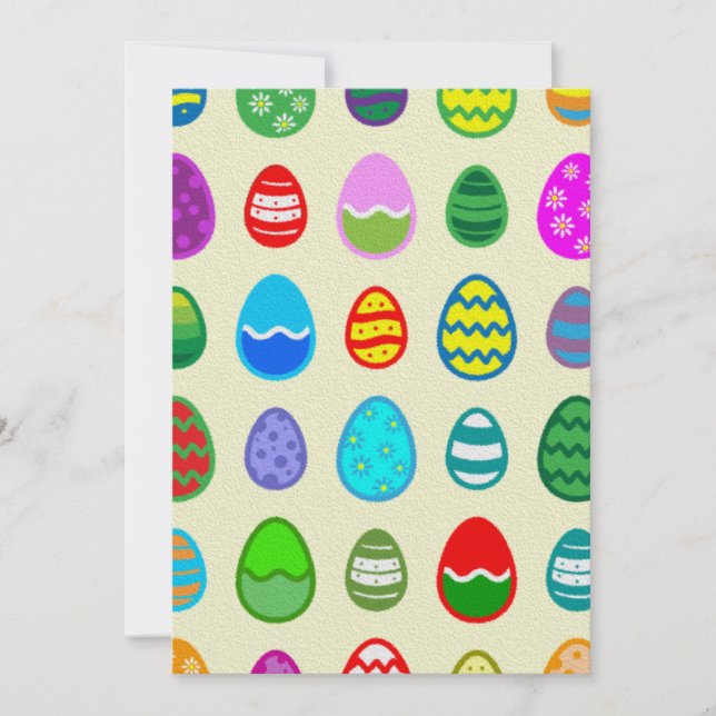Cartes Pour Fêtes Annuelles Œufs de Pâques (Devant)