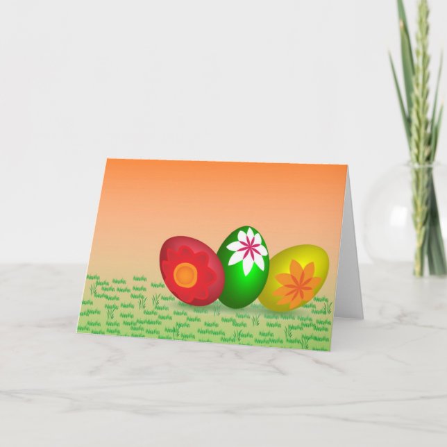 Cartes Pour Fêtes Annuelles Oeufs de pâques (Devant)