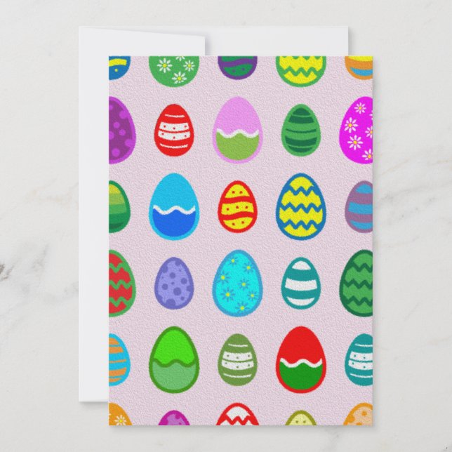 Cartes Pour Fêtes Annuelles Œufs de Pâques (Devant)