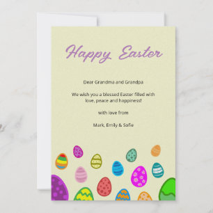Cartes Pour Fêtes Annuelles Œufs de Pâques colorés
