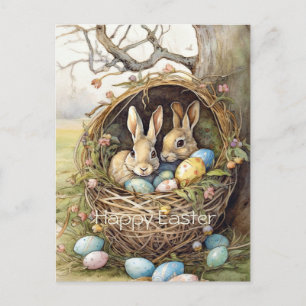 Cartes Pour Fêtes Annuelles Œufs de Pâques de lapin mignon