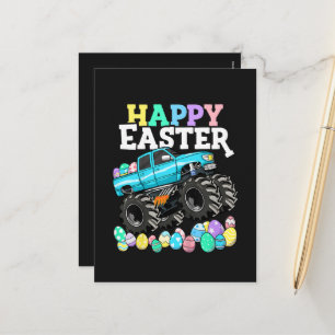 Cartes Pour Fêtes Annuelles Œufs de Pâques de Monster Truck de Joyeuses Pâques