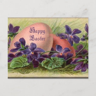 Cartes Pour Fêtes Annuelles Oeufs de Pâques et violets