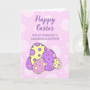 Cartes Pour Fêtes Annuelles Oeufs de Pâques Joyeux Petite-fille de Pâques