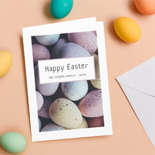 Cartes Pour Fêtes Annuelles Œufs de Pâques Pastel Joyeuses Pâques Famille