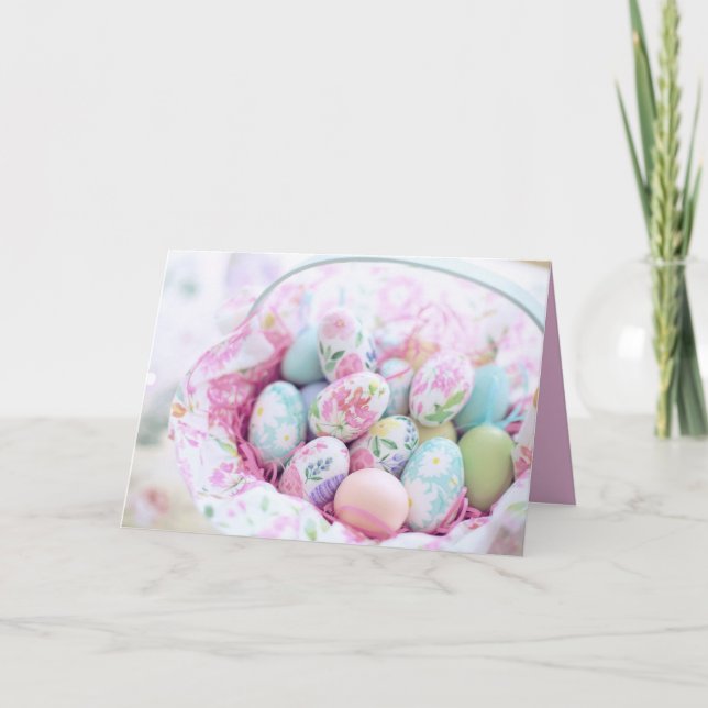 Cartes Pour Fêtes Annuelles Oeufs de Pâques peints (Devant)