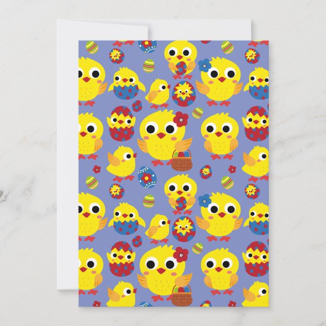 Cartes Pour Fêtes Annuelles Œufs de Pâques Rétro à Couverture (Devant)