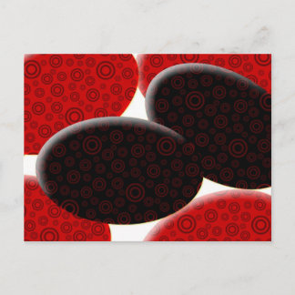 Cartes Pour Fêtes Annuelles Oeufs de pâques rouges et noirs
