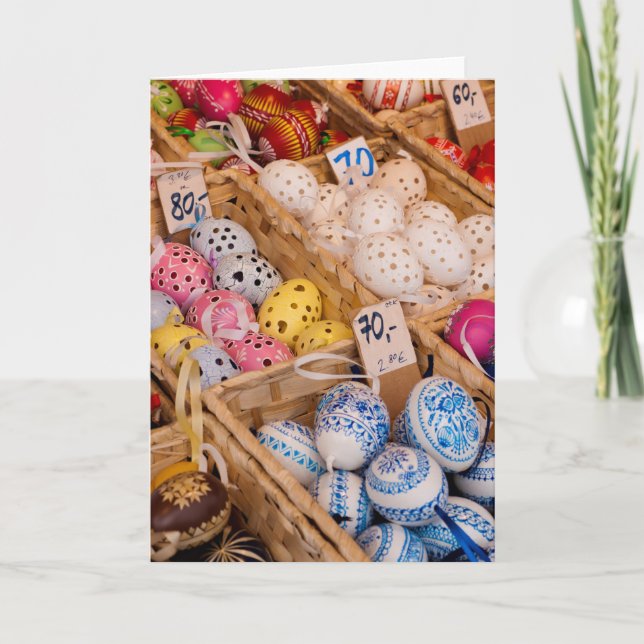 Cartes Pour Fêtes Annuelles OEufs de Pâques tchèque (Devant)