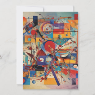 Cartes Pour Fêtes Annuelles Oeuvre Abstraite moderne